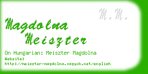 magdolna meiszter business card